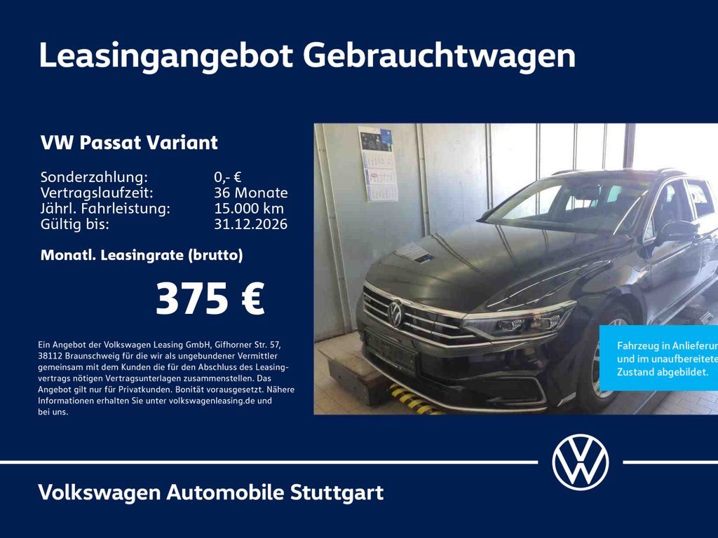 Volkswagen Passat Variant GTE 1.4 TSI DSG Navi Kamera Pano Leasing