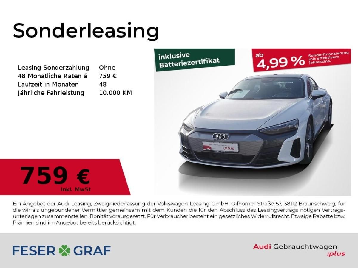 Audi e-tron GT RFK Navi SHZ Leder LED PDC 19 Leasing