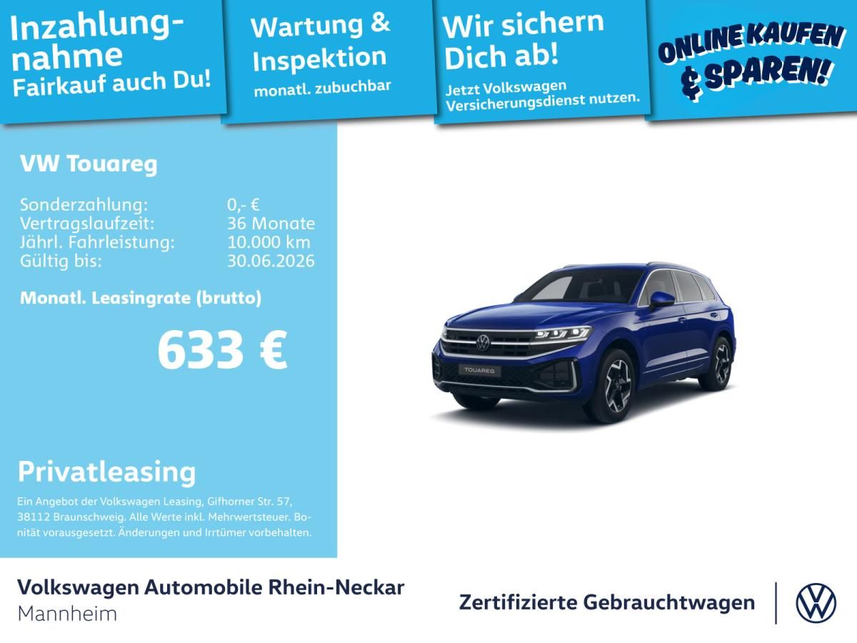 Volkswagen Touareg 3.0 TDI R-Line Navi AHK Kamera uvm Leasing