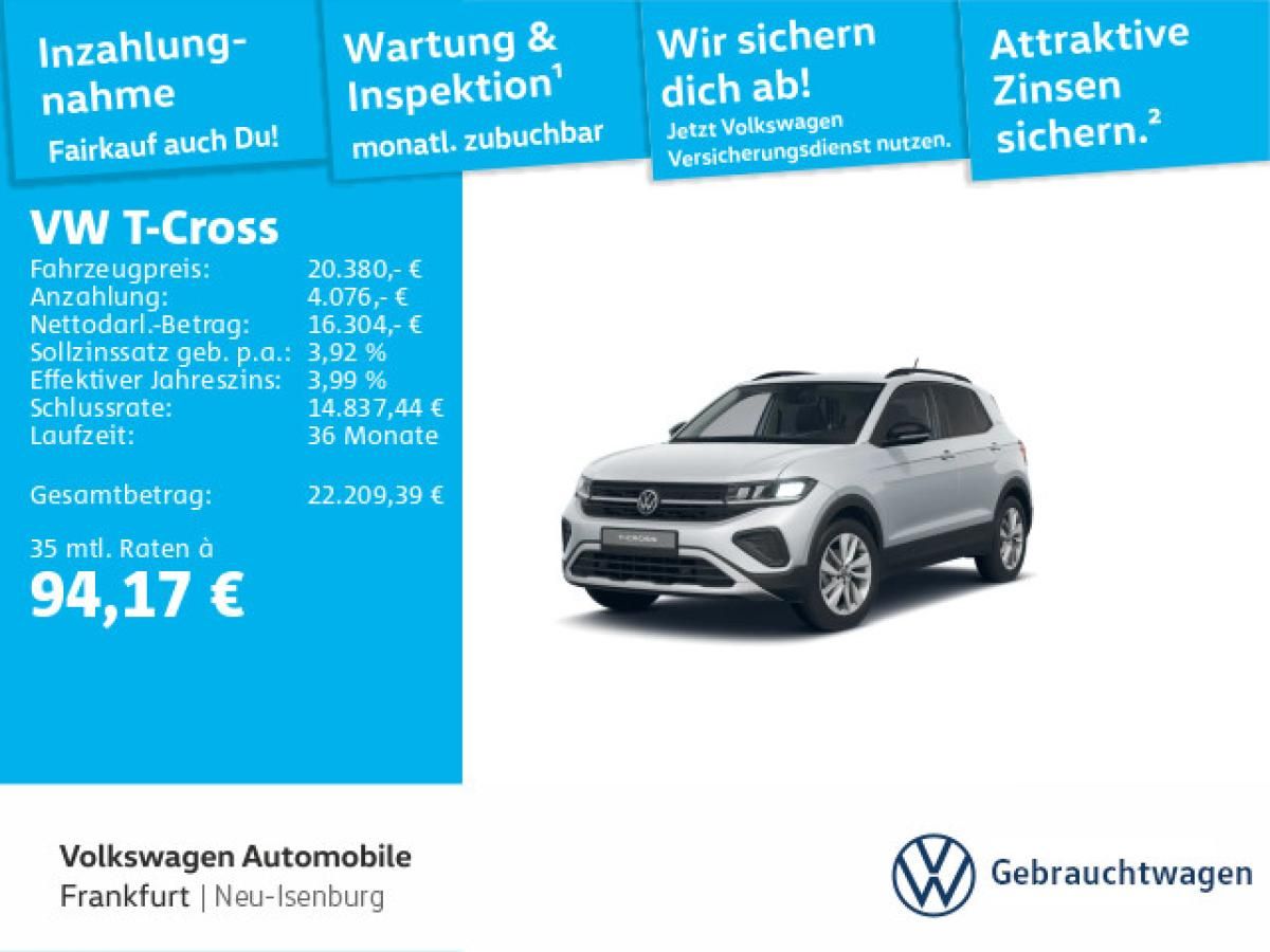 Volkswagen T-Cross 1.0 TSI Goal Navi LED Heckleuchten Sitzheizung DAB+ Leasing