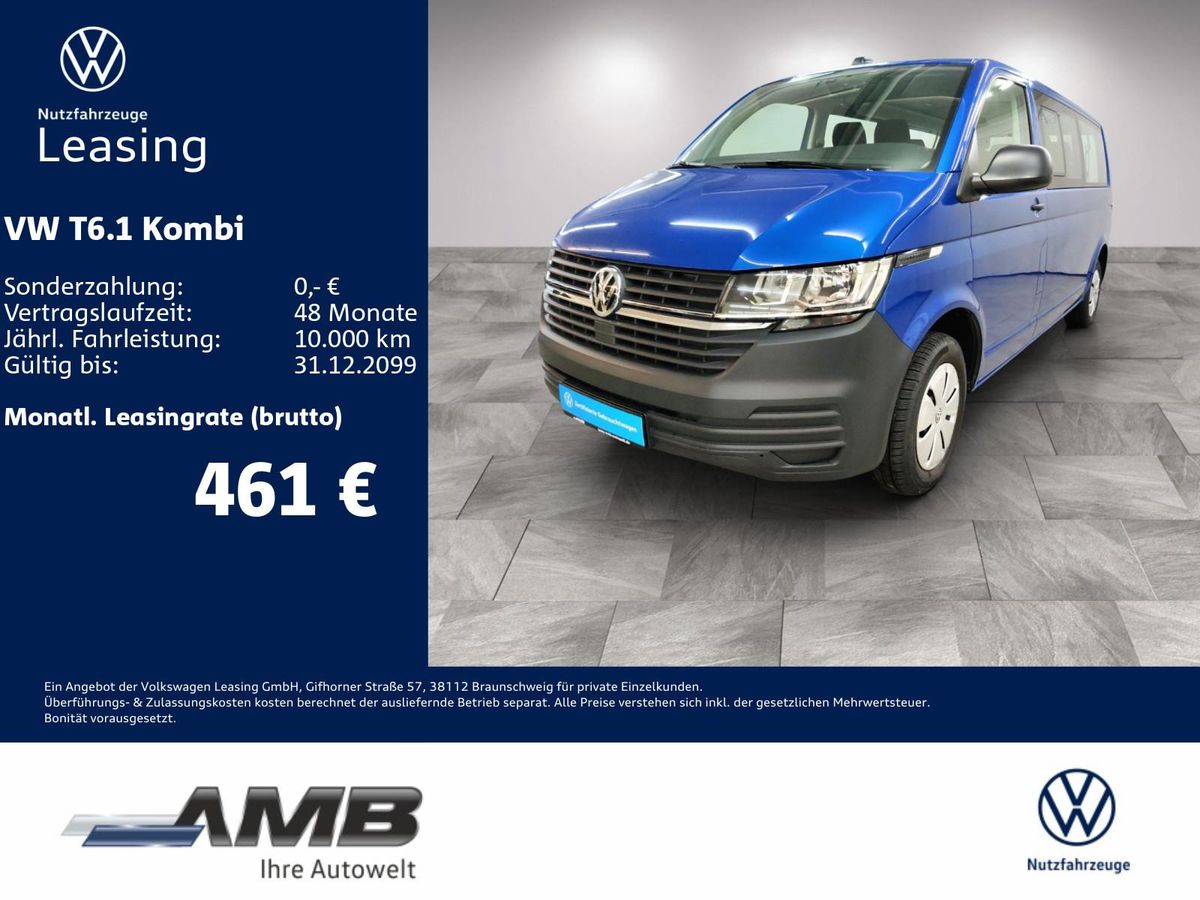 Volkswagen T6.1 Kombi 2.0 TDI LR DSG/AHK/Lang/Navi/9Sitze Leasing