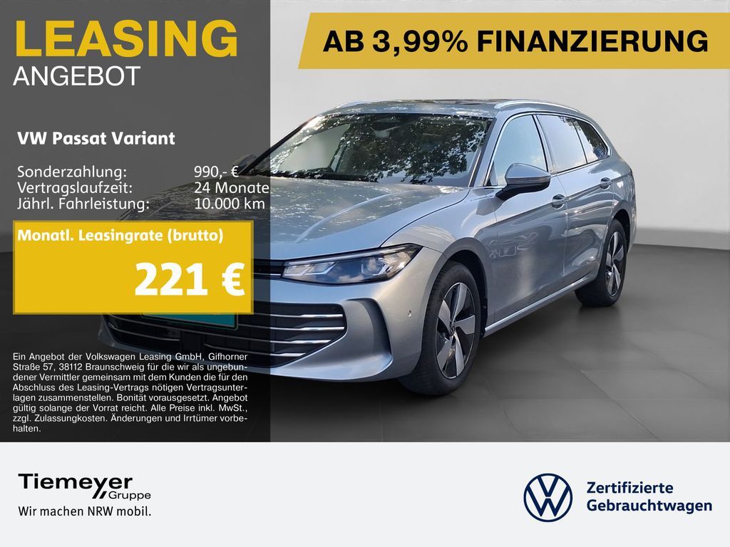 Volkswagen Passat Variant 1.5 eTSI DSG BUSINESS PANO KLIMAS Leasing