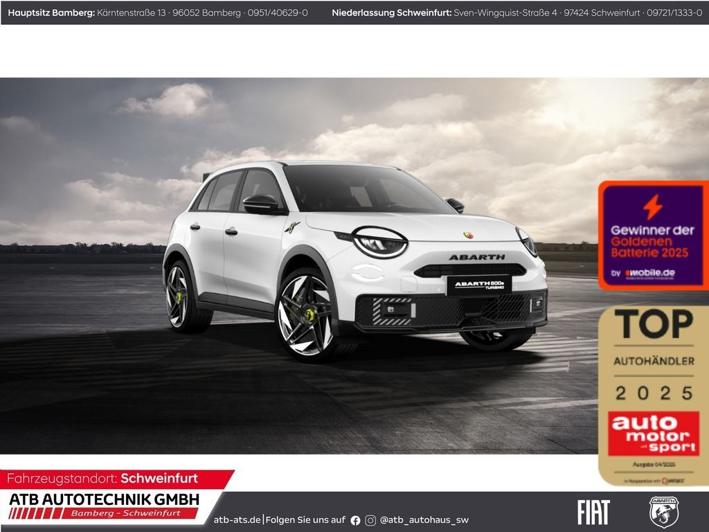 Abarth 600e 54kWh Turismo LED Apple CarPlay Klimaautom Leasing