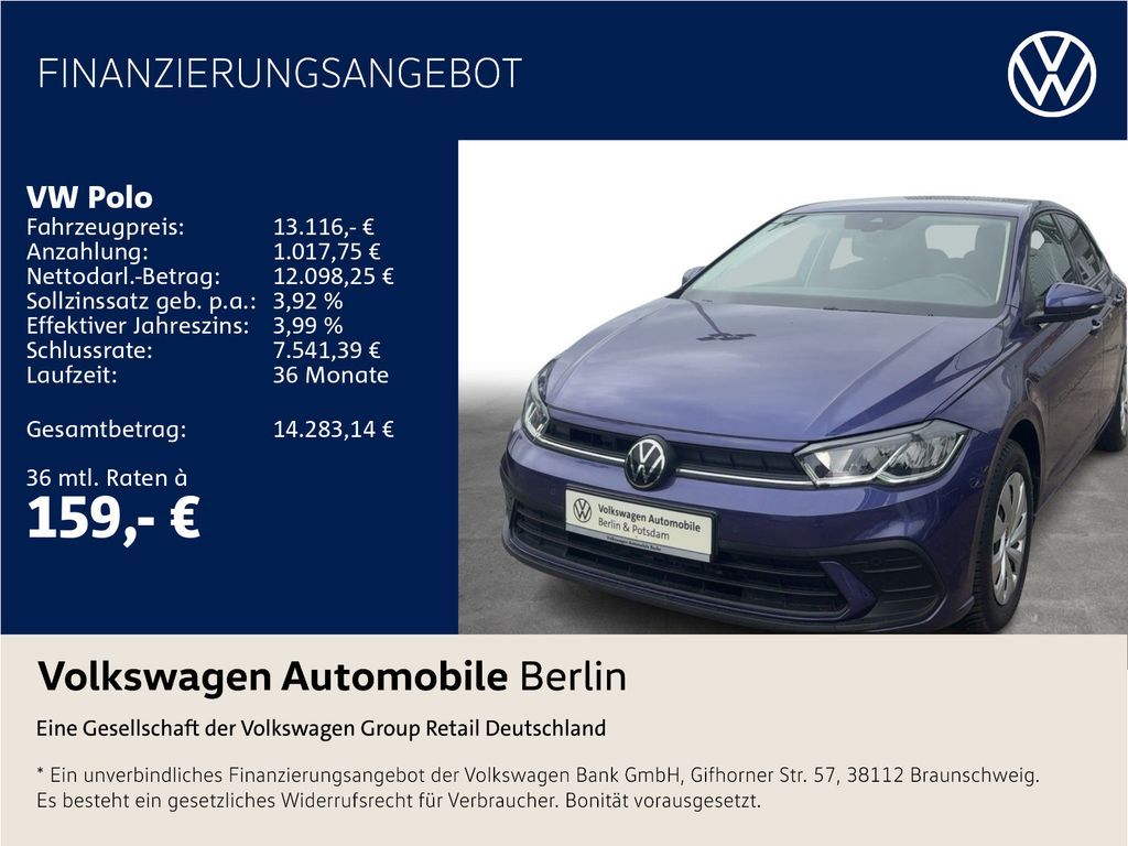 Volkswagen Polo 1.0 TSI Life Climatronic LED SHZ PDC Leasing