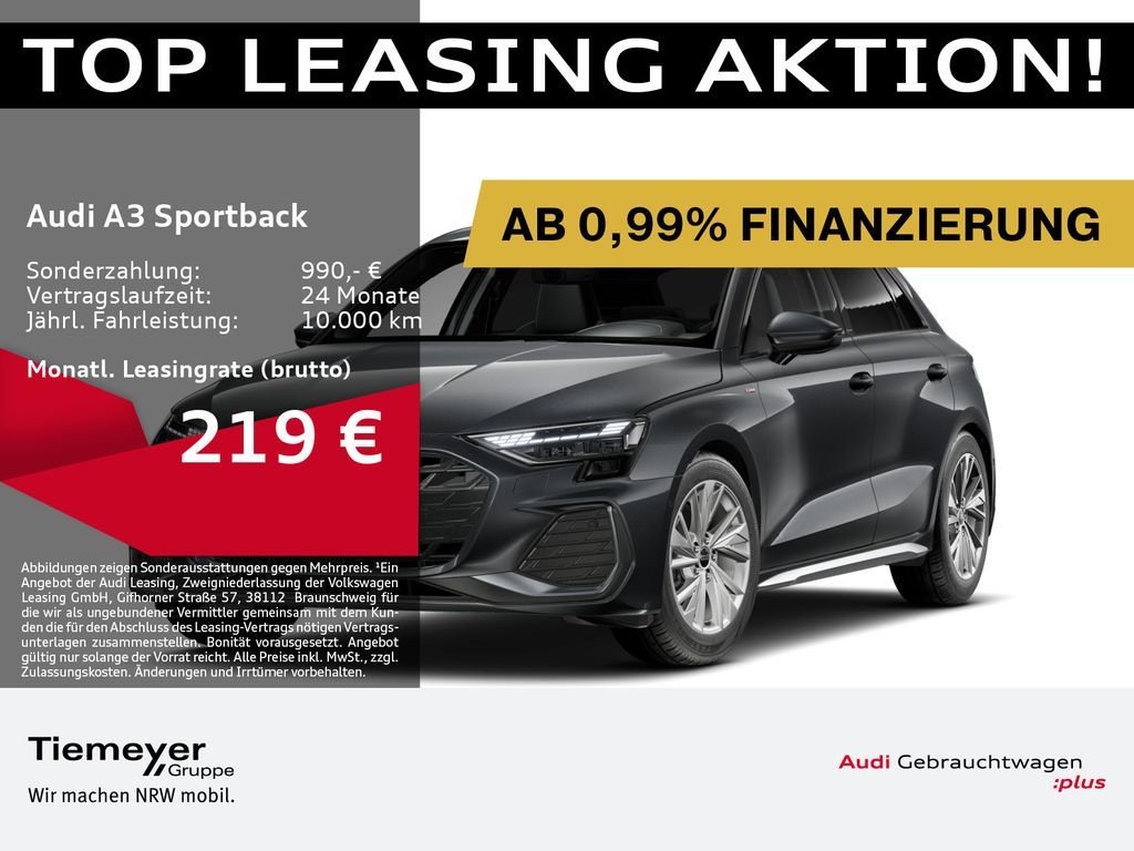 Audi A3 Sportback 35 TDI S LINE LED KAMERA eSPORTS NA Leasing