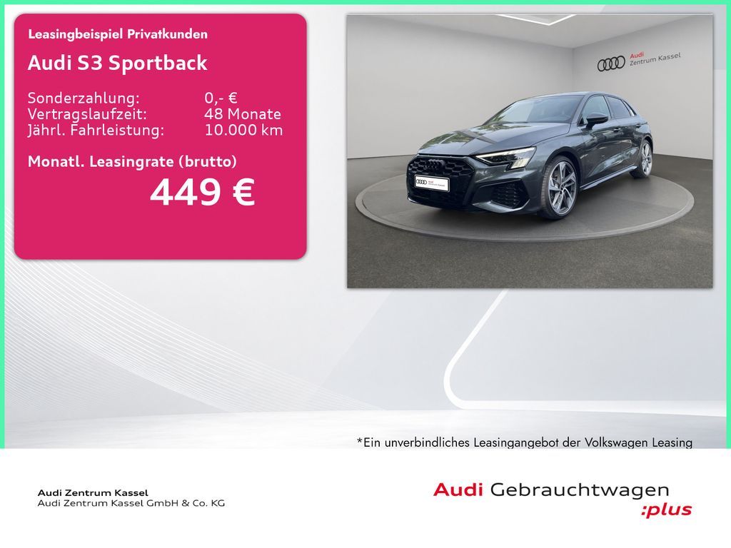 Audi S3 Sportback 2.0 TFSI qu. Matrix PDC+ Carplay Leasing