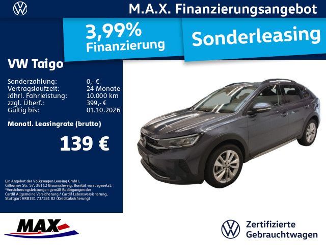 Volkswagen Taigo 1.0 TSI LIFE LED+NAVI+DCP+PDC+LANE ASSIST+ Leasing
