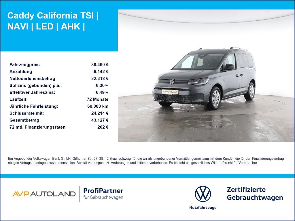 Volkswagen Caddy California TSI | NAVI | LED | AHK | Leasing