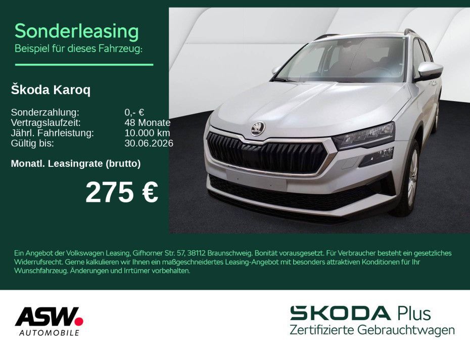 Skoda Karoq Selection 1.5 TSI DSG LED Navi RFK ACC SHZ Leasing