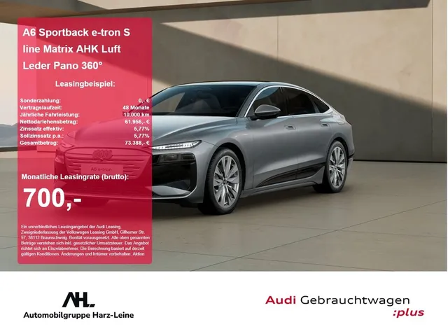 Audi A6 Sportback e-tron S line Matrix AHK Luft Leder