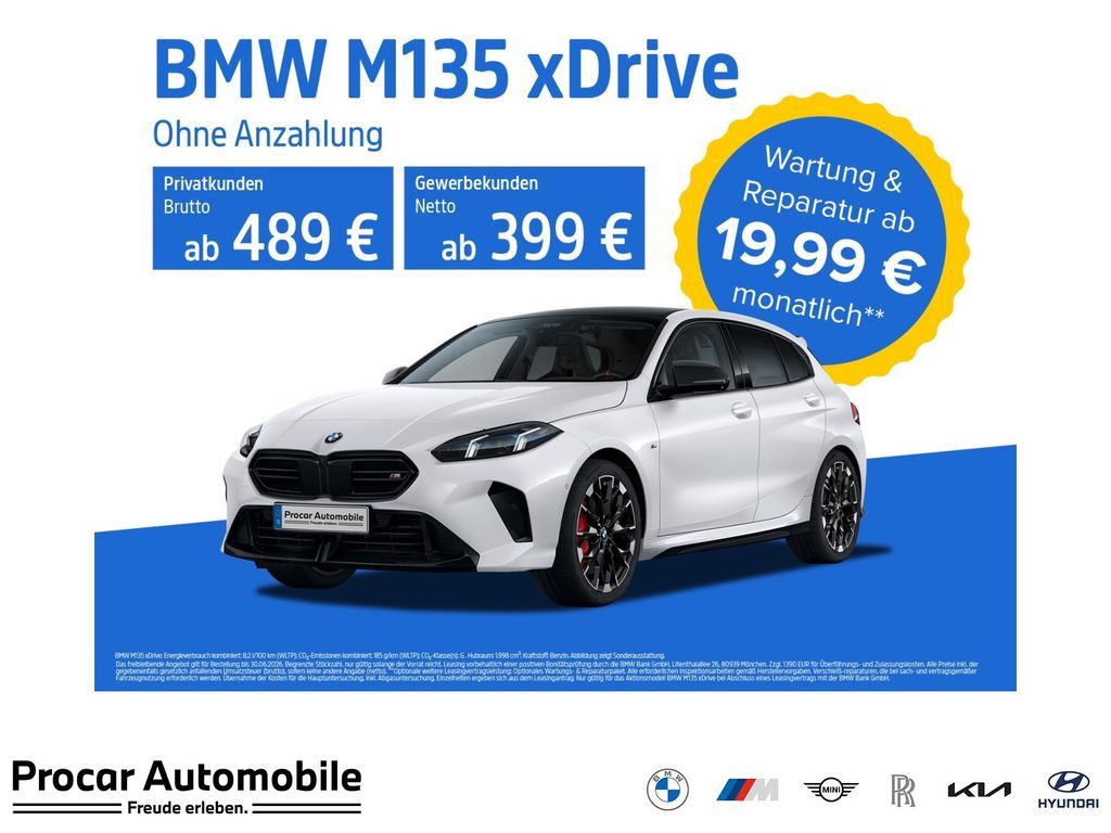 BMW M135 xDrive M Sport NAVI LED Sound Syst. DAB LM Leasing
