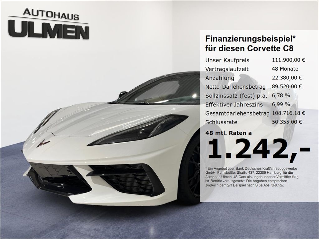 Corvette C8 Stingray Cabriolet 3LT Frontlift Vollausstatt Leasing