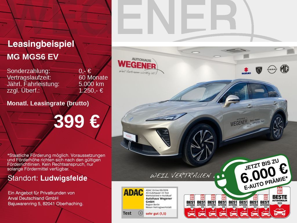MGS6 EV Luxury RWD*HUD*360*PANO*Sitzklima*Ambi* Leasing