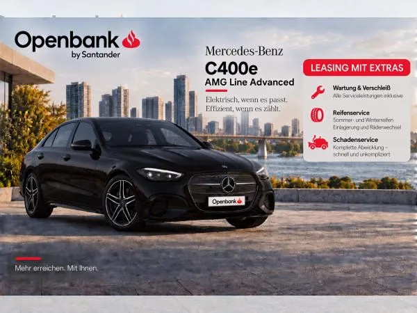 Mercedes-Benz C 400 AMG Line Advanced   |🔥Rate inkl. Services | Wartung & Verschleiß + Reifenservice + Schadenservice