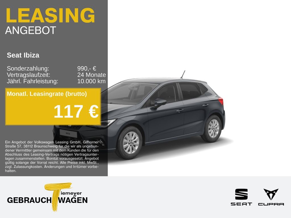 Seat Ibiza 1.0 TSI STYLE NAVI KAMERA KEYLESS Leasing