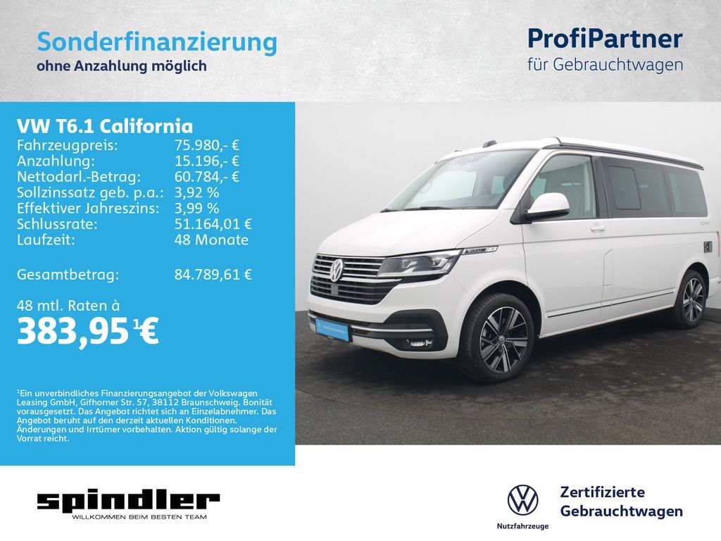 Volkswagen T6.1 California Ocean DSG / Standh, Markise, AHK Leasing