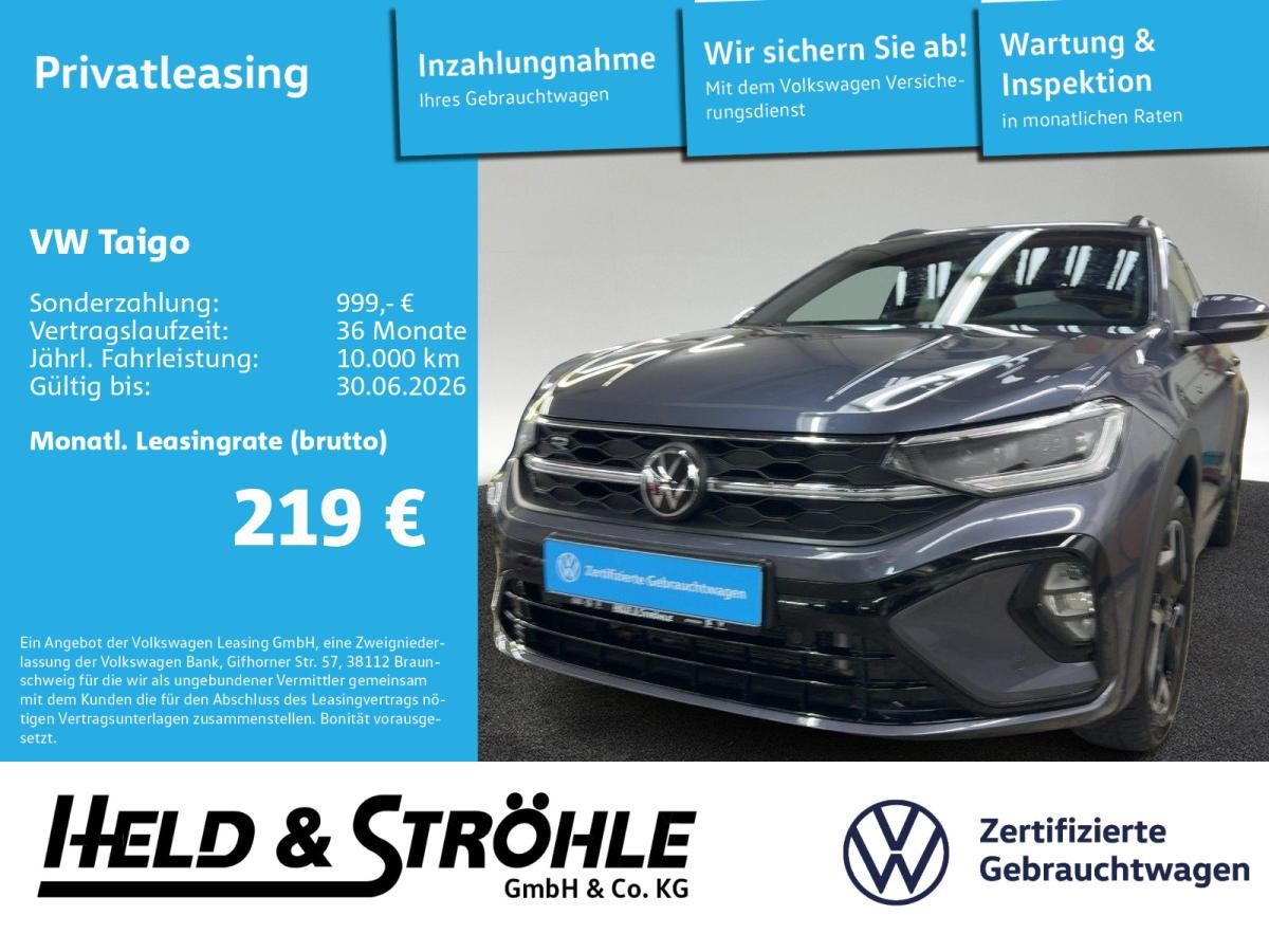 Volkswagen Taigo R-LINE 1.5 TSI DSG IQ-LED AHK KAM TRAVEL Leasing