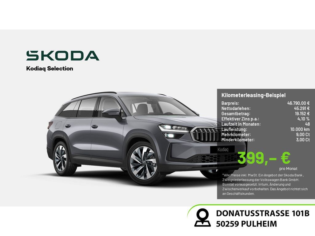 Skoda Kodiaq 1.5 TSI Selection HUD PANO 360° 7-SITZER Leasing