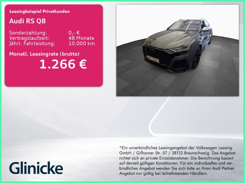 Audi RS Q8 4.0 TFSI qu. Matrix B&O Pano HuD AHK 360° Leasing
