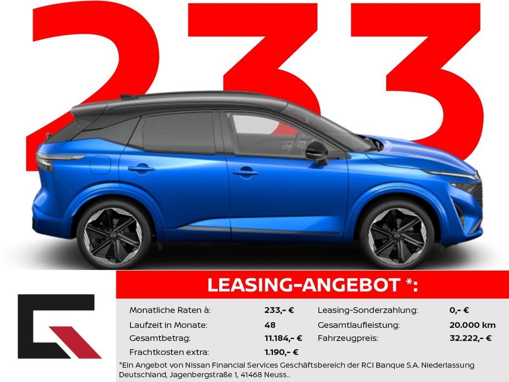 Nissan Qashqai N-DESIGN 158PS Automatik Winter/360°/Car Leasing