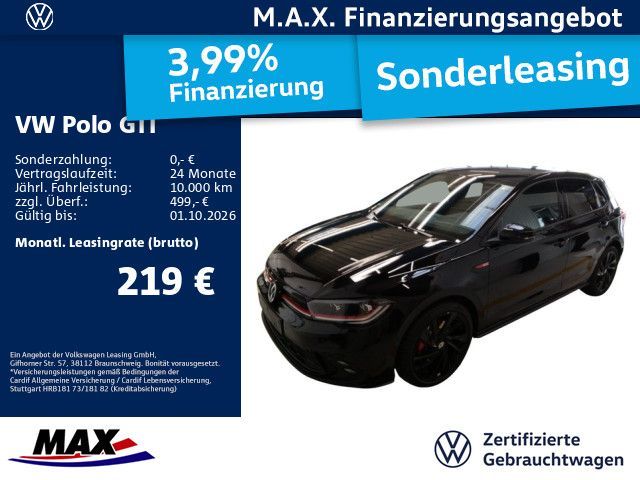 Volkswagen Polo GTI 2.0 TSI DSG IQ.LIGHT+APP+ACC+DCP+KAMERA Leasing