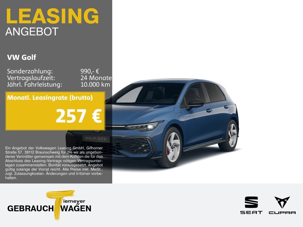 Volkswagen Golf GTE MATRIX 360° HuD KEYLESS Leasing