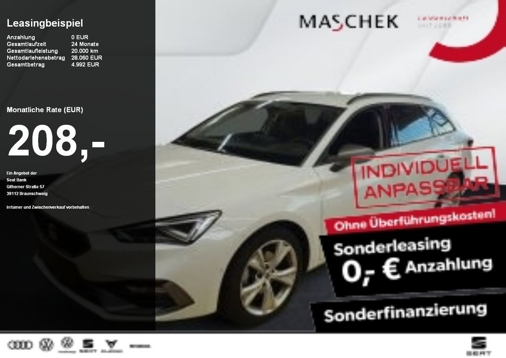 Seat Leon ST FR 1.5 eTSI DSG Matrix Navi ACC RearView Leasing