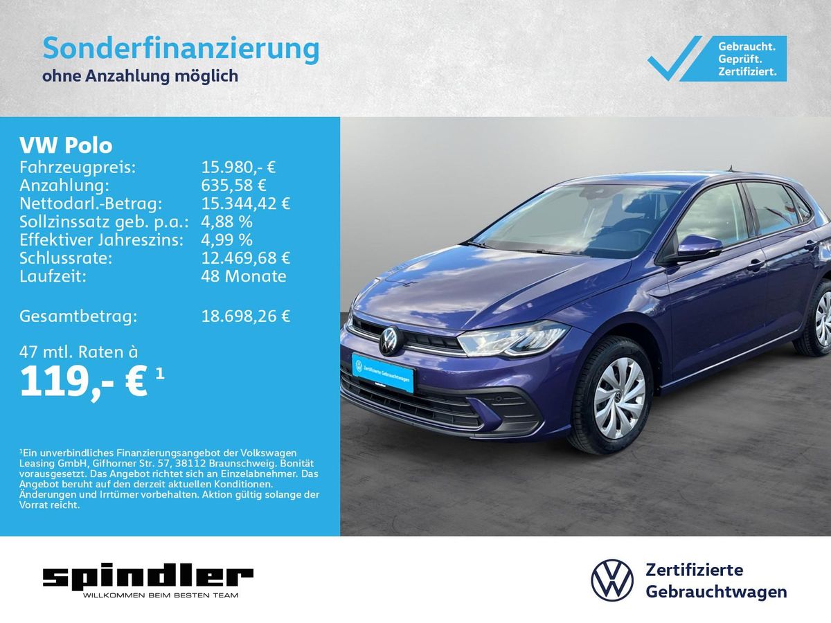 Volkswagen Polo Life 1.0/ CarPlay, Bluetooth, LED, SHZ, PDC Leasing