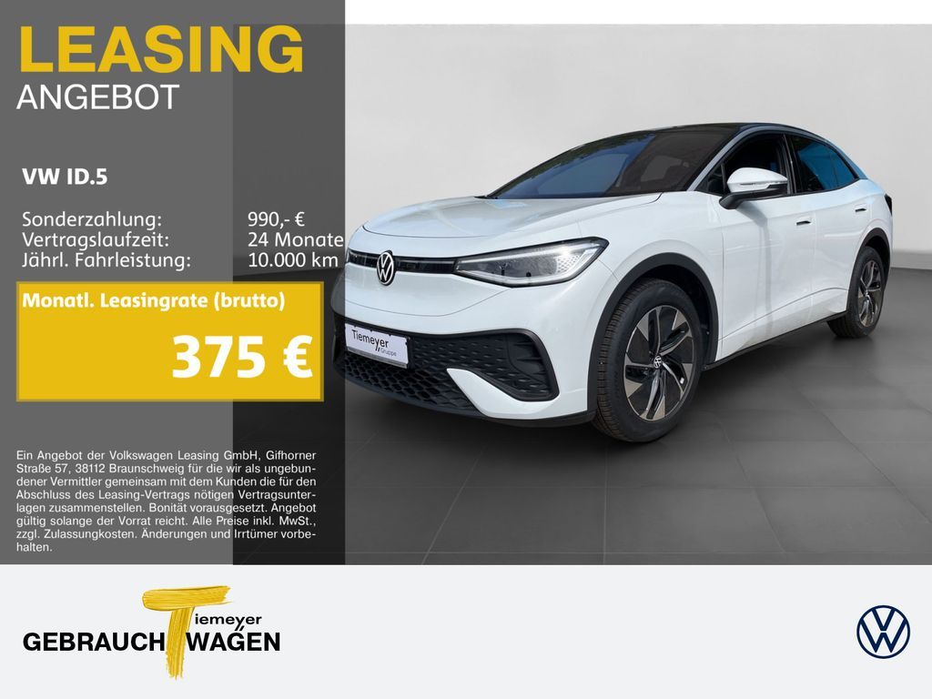 Volkswagen ID.5 PURE LM19 WÄRMEPUMPE NAVI IQ.LIGHT Leasing