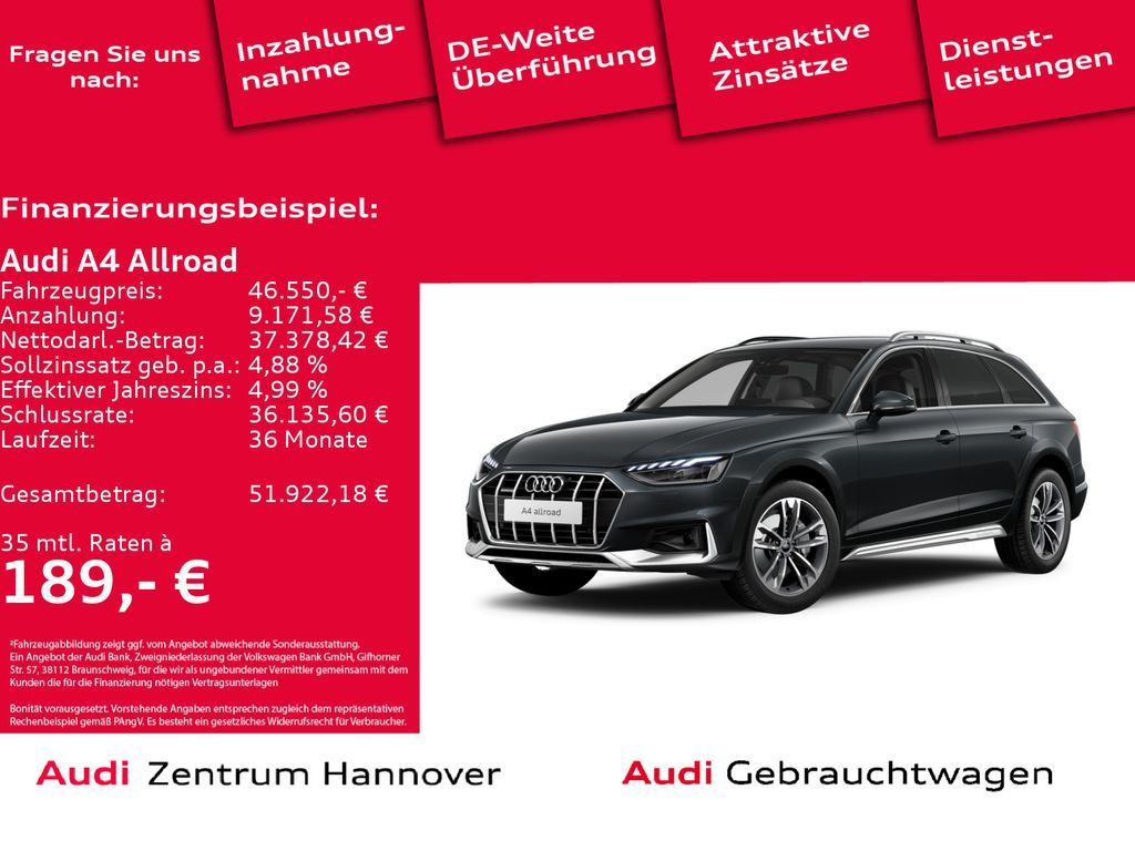 Audi A4 allroad quattro 40 TDI Standh. Kamera AHK Led Leasing