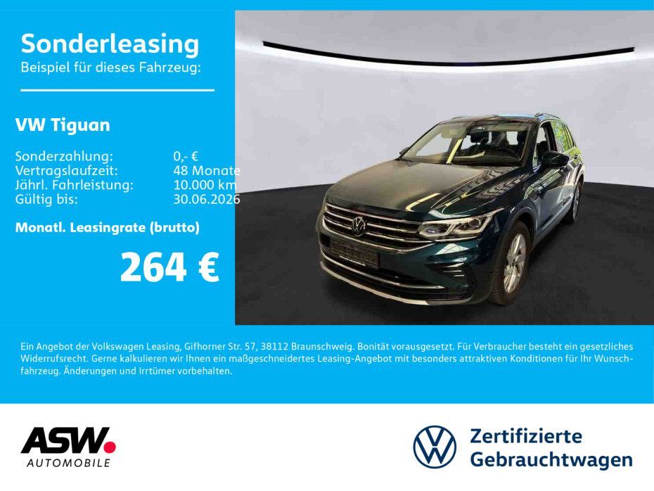 Volkswagen Tiguan Elegance 1.4 TSI eHybrid DSG LED Navi AHK Leasing