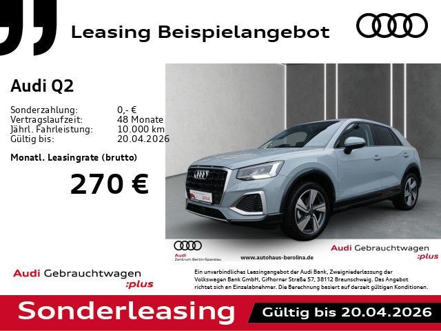 Audi Q2 35 TFSI Adv. S tronic *AHK*NAV+*R-CAM*SHZ* Leasing