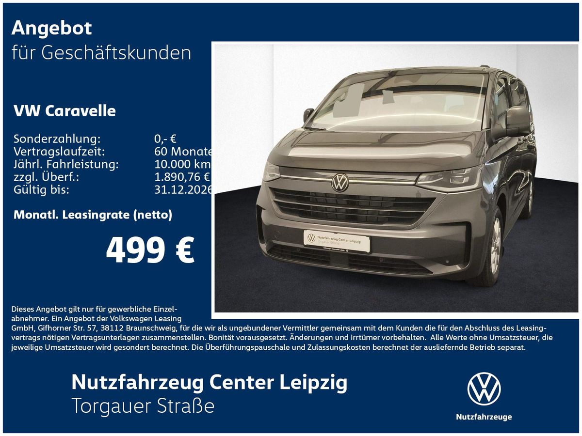 Volkswagen Caravelle Style TDI Preisvorteil 21618€ Leasing