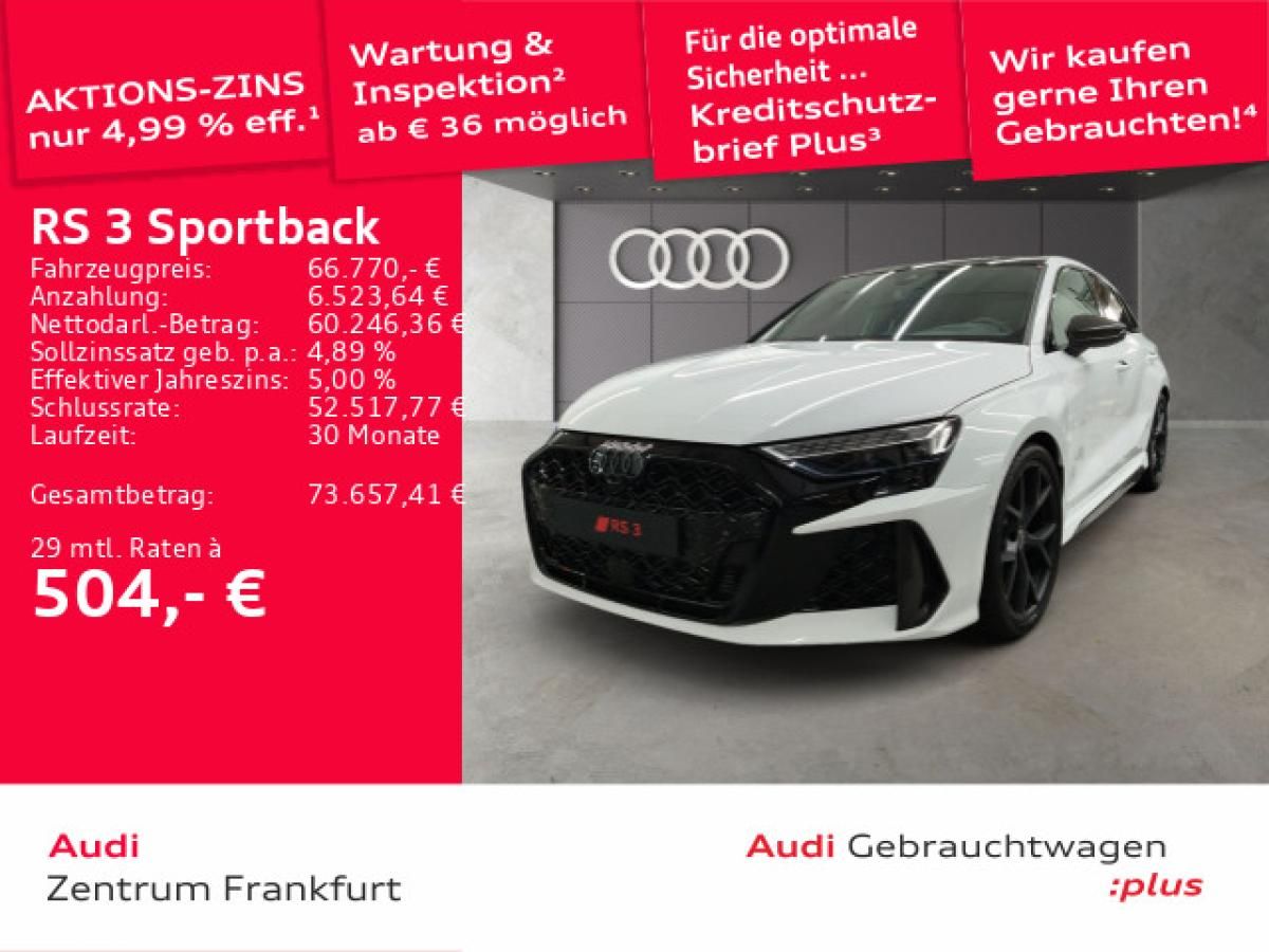 Audi RS3 Sportback S tronic MatrixLED HuD Massage Leasing