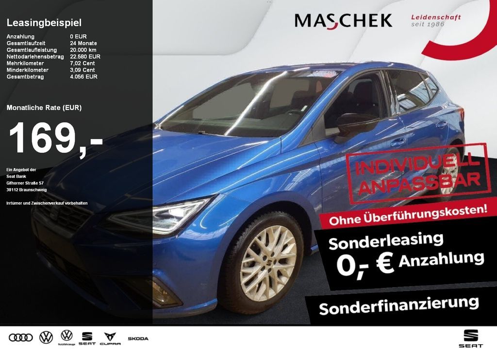 Seat Ibiza FR 1.5 TSI DSG Navi ACC R-Cam Sitzh LED Leasing