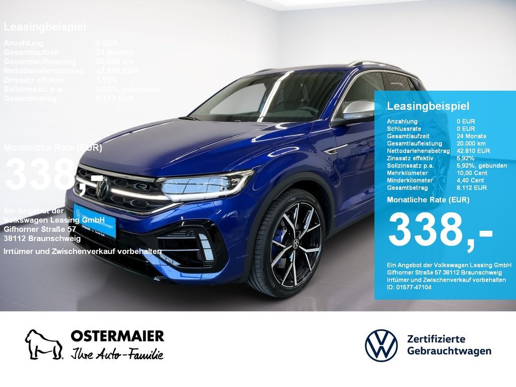 Volkswagen T-Roc R 300PS 5J-G AKRAPOVIC.MATRIX.KAMERA.NAVI. Leasing