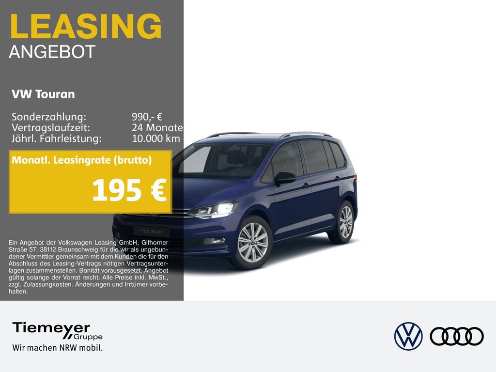 Volkswagen Touran 1.5 TSI DSG GOAL 7SITZE STHZG LM17 eKLAPP Leasing