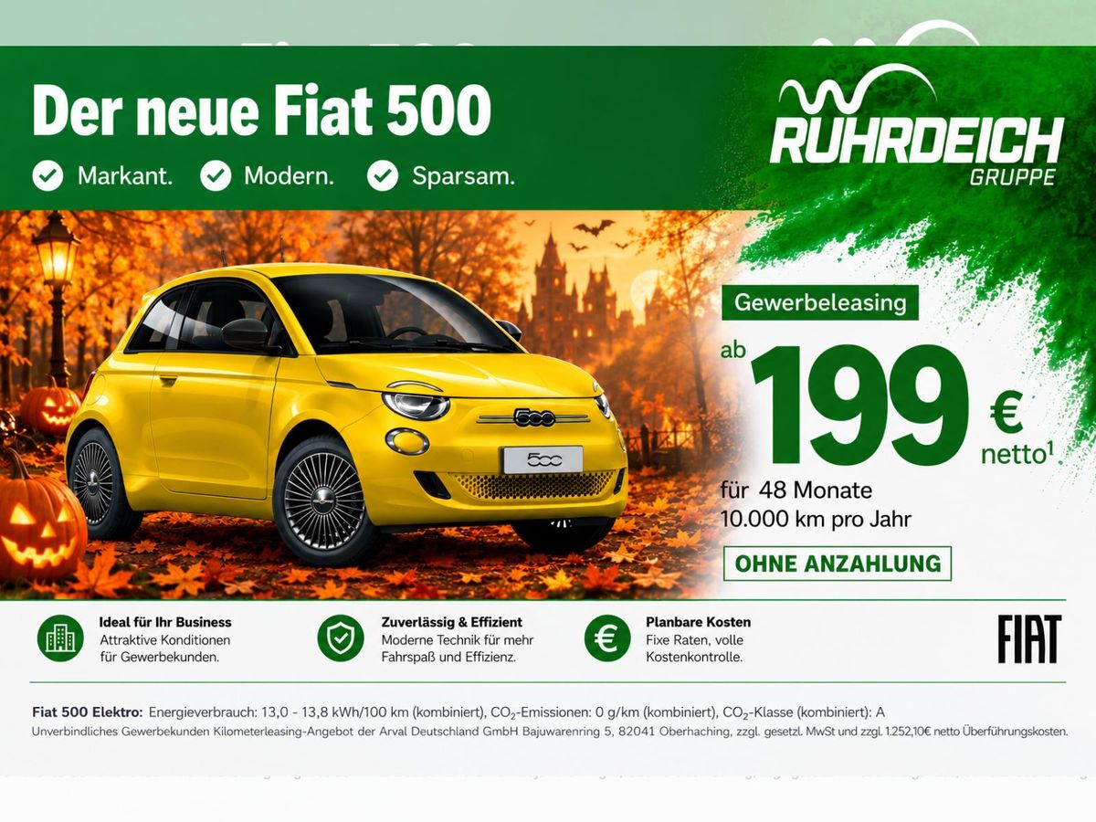Fiat 500e ICON 🇮🇹  *Gewerbedeal* Leasing