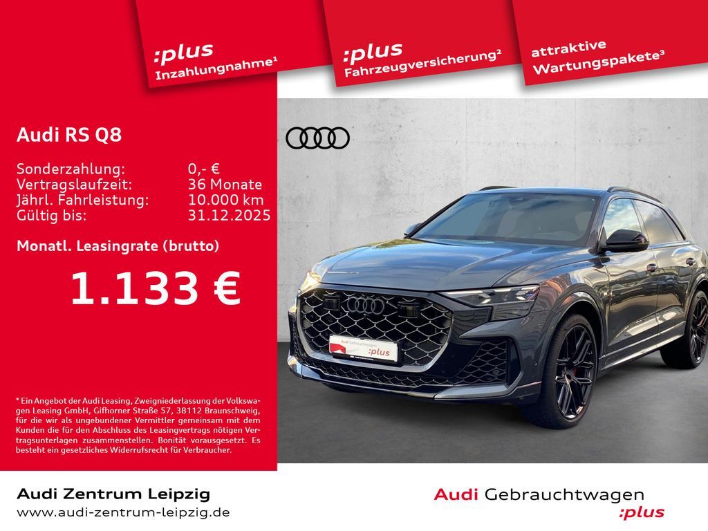 Audi RS Q8 TFSI q. *Laserlicht*HuD*AHK*Assistenz*Air* Leasing