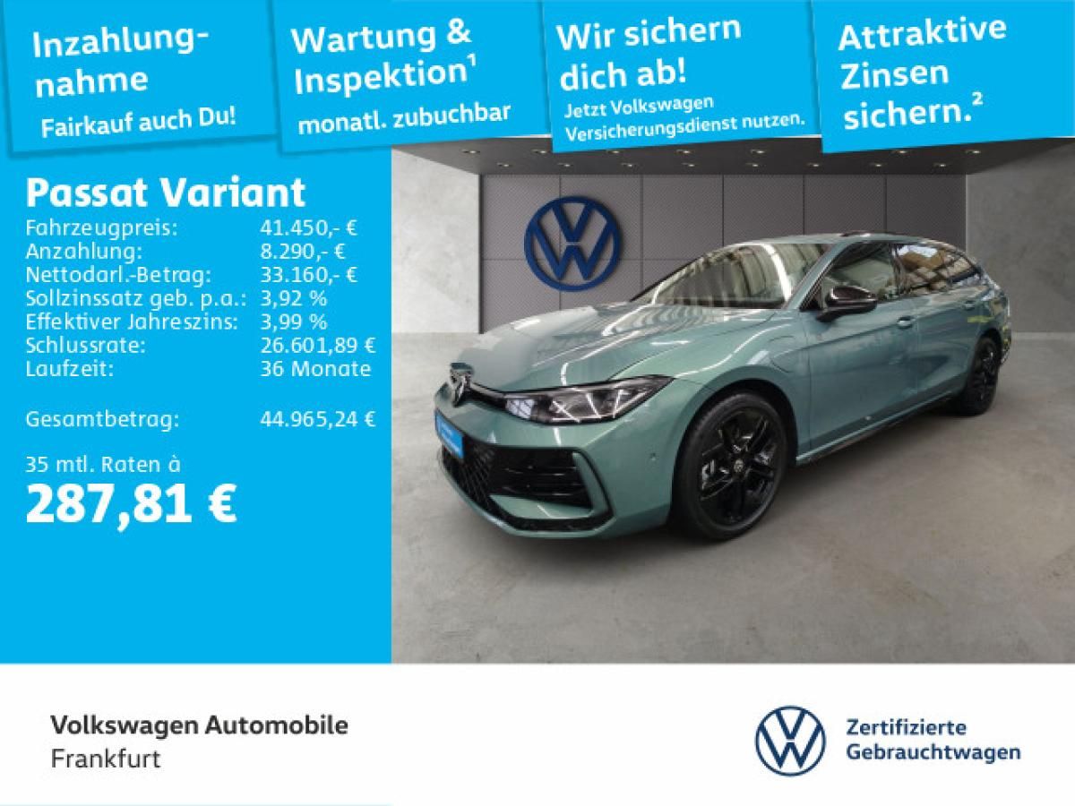Volkswagen Passat Variant 1.5 TSI DSG eHybrid R-Line Navi AHK IQ.LIGHT - LED-Matrix-Scheinwerfer Panoramadach Sprachas Leasing