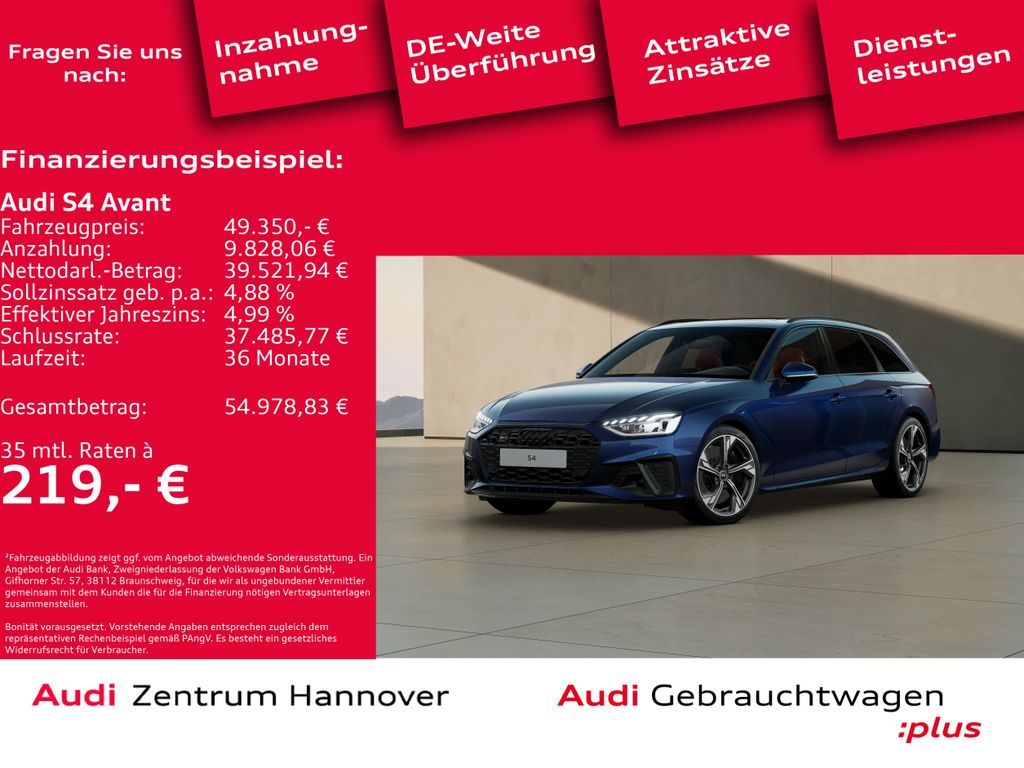 Audi S4 Avant 3.0 TDI quattro Pano B&O Kamera Navi Leasing