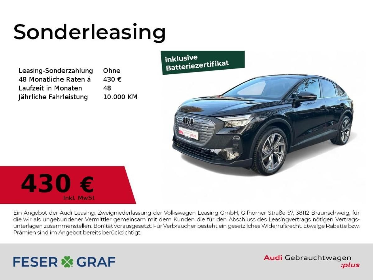 Audi Q4 e-tron Q4 Sportback 45 e-tron ACC/Kamera/AHK/Navi/SHZ Leasing