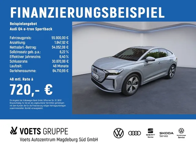 Audi Q4 e-tron Sportback perf. AHK+Wärmepumpe