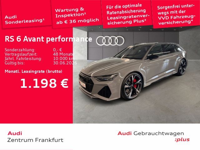 Audi RS 6 Avant performance quatro HuD PANO B&O MATR Leasing