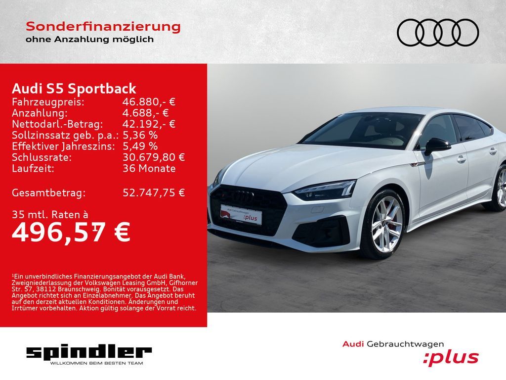 Audi S5 Sportback TDI quattro/ Matrix, Navi+, CarPlay Leasing