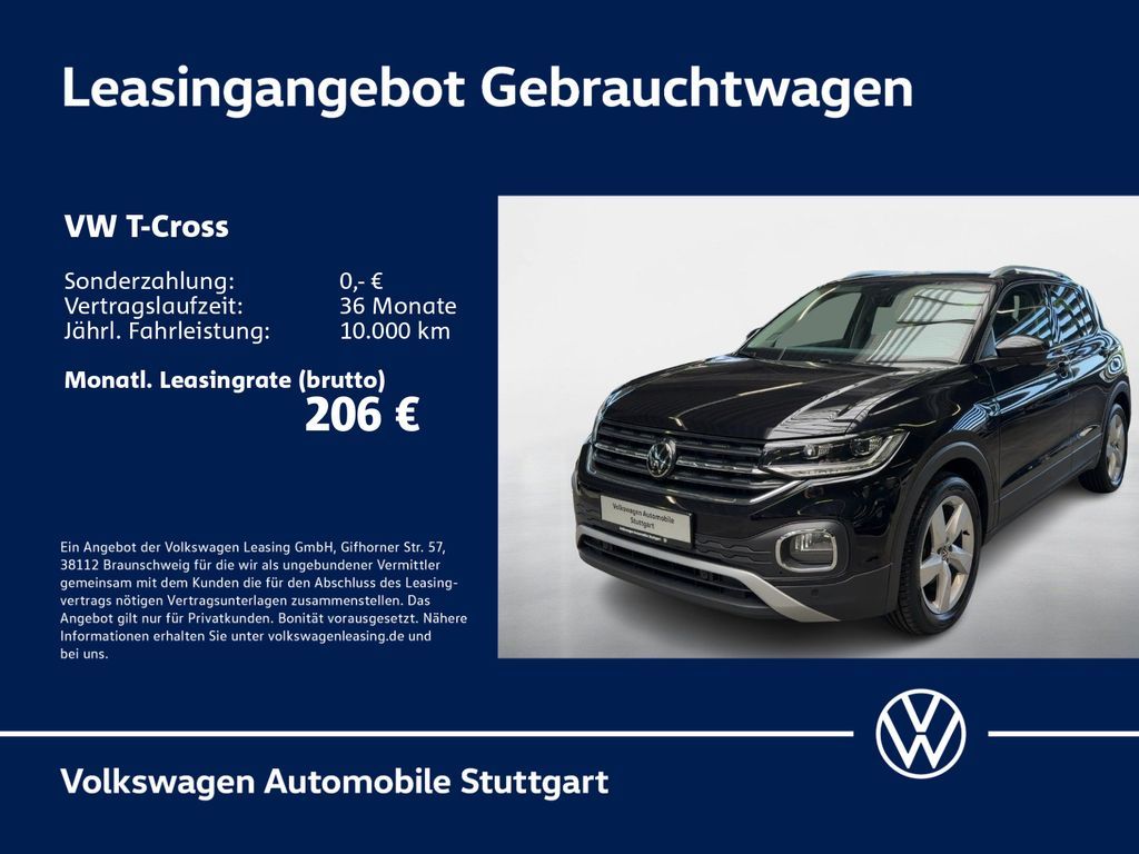 Volkswagen T-Cross 1.0 TSI Style DSG Navi Tempomat Leasing