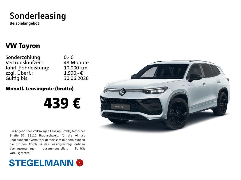 Volkswagen Tayron 1,5 l eHybrid OPF 6-Gang-DSG R-Line Leasing