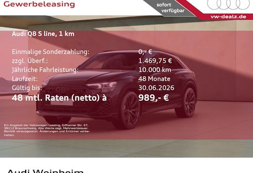 Audi Q8 60 TFSI E Quattro Tiptronic 5dr Kauf