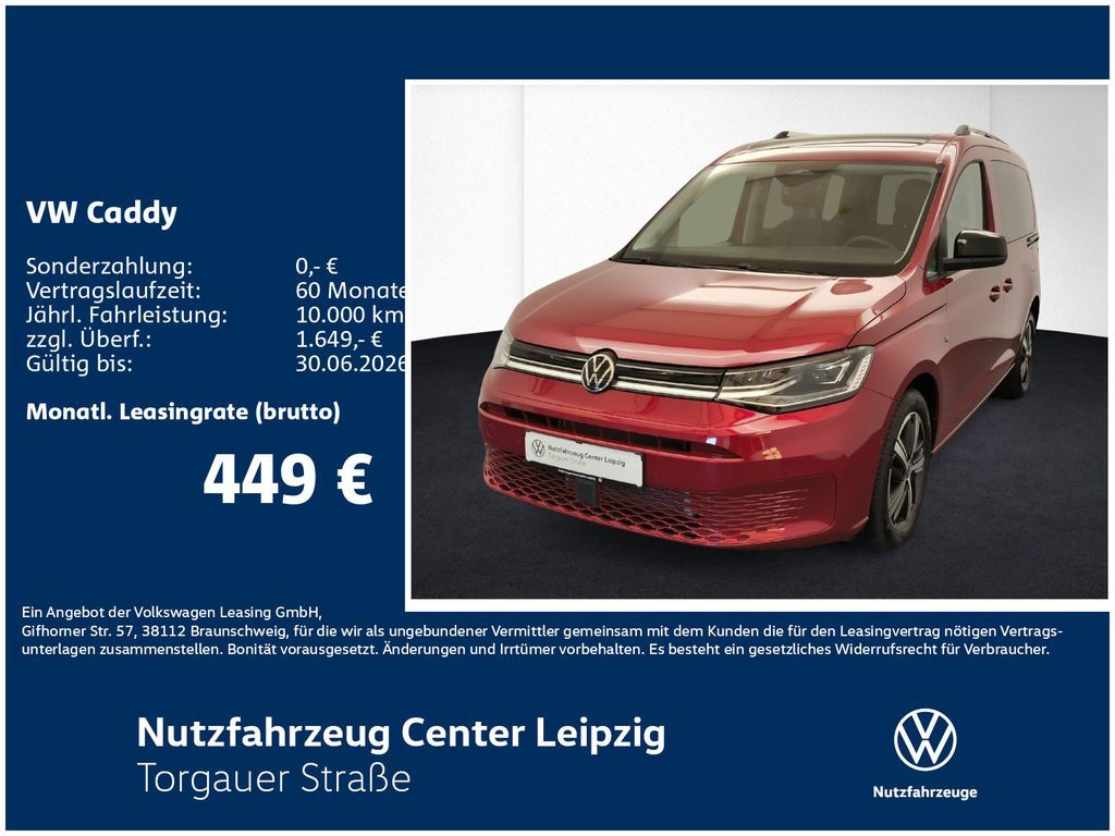 Volkswagen Caddy ENERGY 2.0 l TDI 90 kW Preisvorteil 6137€ Leasing