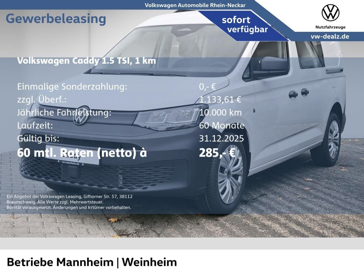 Volkswagen Caddy Flexible Maxi 5-Sitzer 1.5 TSI AHK Klima Leasing